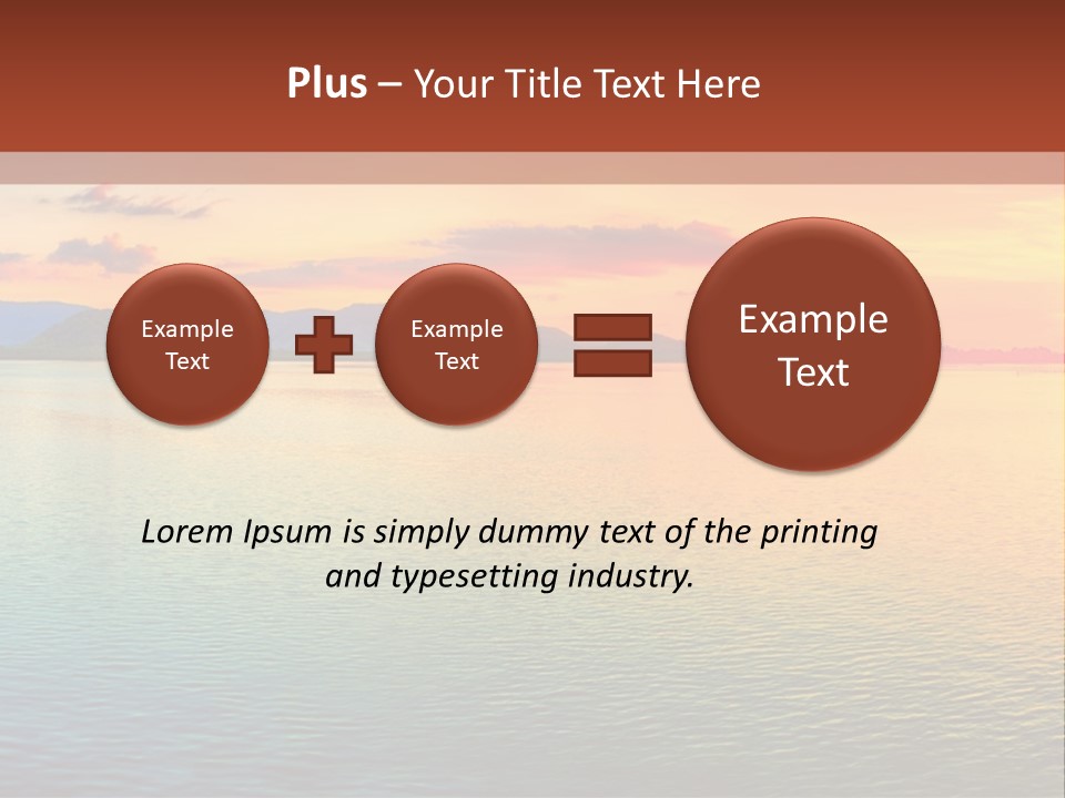 A Beautiful Sunset Over The Ocean Powerpoint Template PowerPoint Template