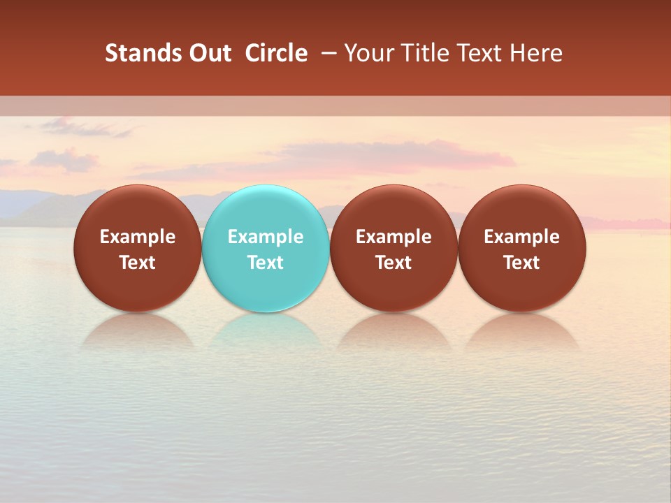 A Beautiful Sunset Over The Ocean Powerpoint Template PowerPoint Template