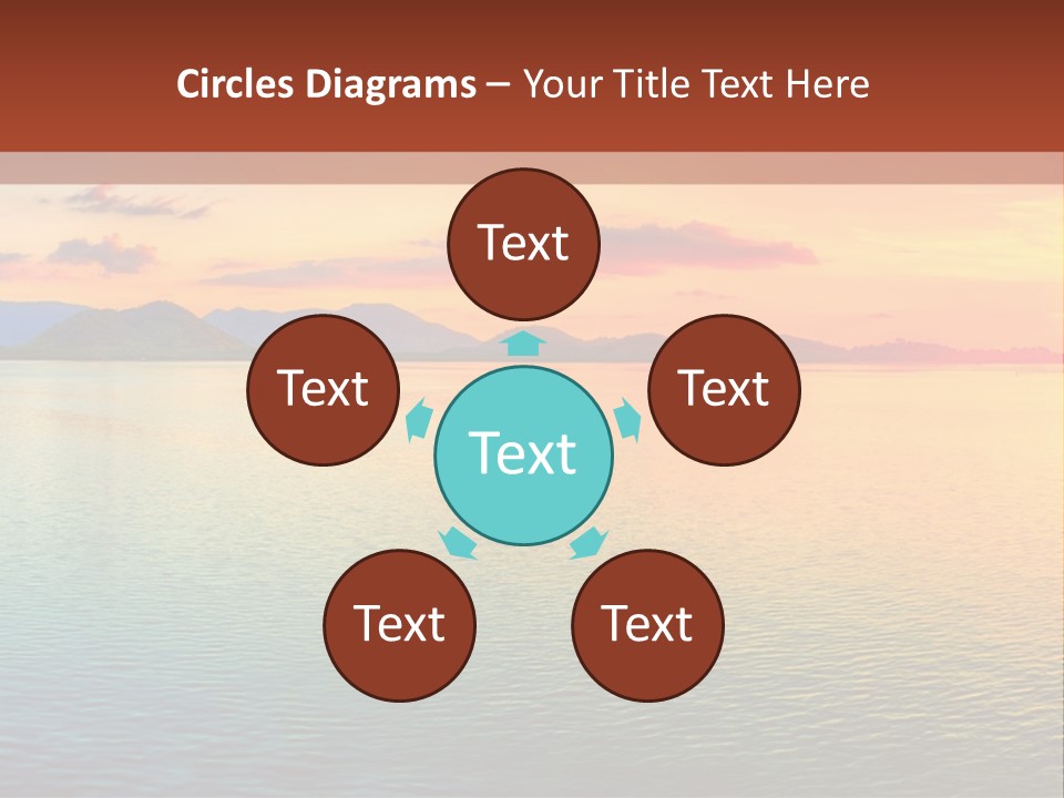 A Beautiful Sunset Over The Ocean Powerpoint Template PowerPoint Template
