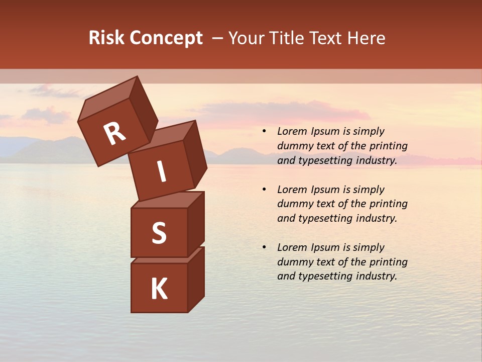 A Beautiful Sunset Over The Ocean Powerpoint Template PowerPoint Template