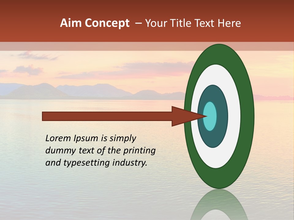 A Beautiful Sunset Over The Ocean Powerpoint Template PowerPoint Template