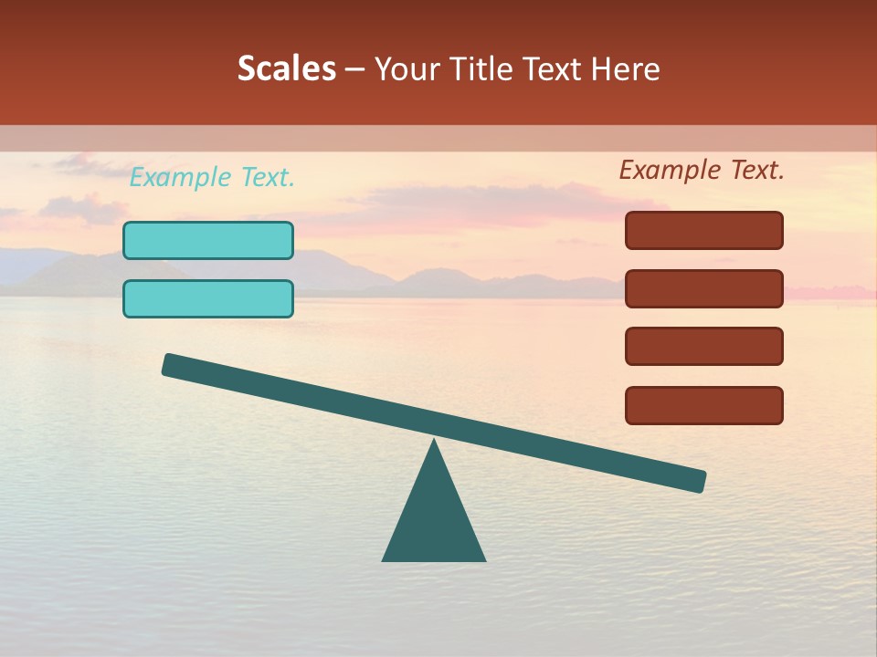 A Beautiful Sunset Over The Ocean Powerpoint Template PowerPoint Template