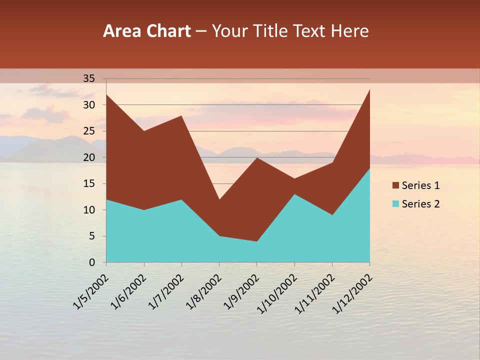 A Beautiful Sunset Over The Ocean Powerpoint Template PowerPoint Template