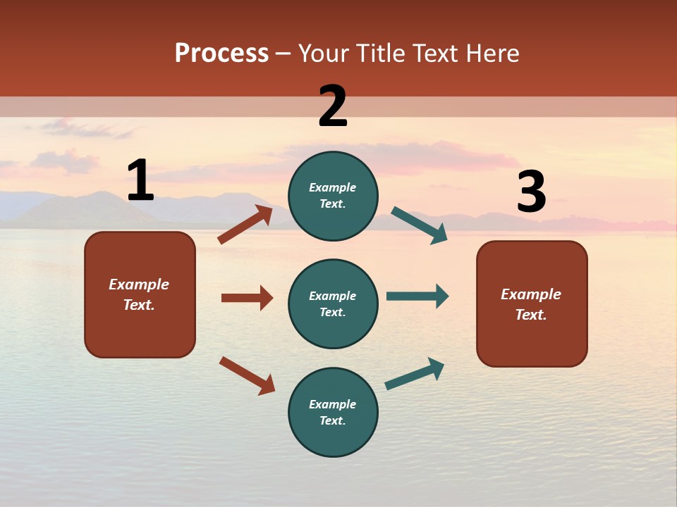 A Beautiful Sunset Over The Ocean Powerpoint Template PowerPoint Template