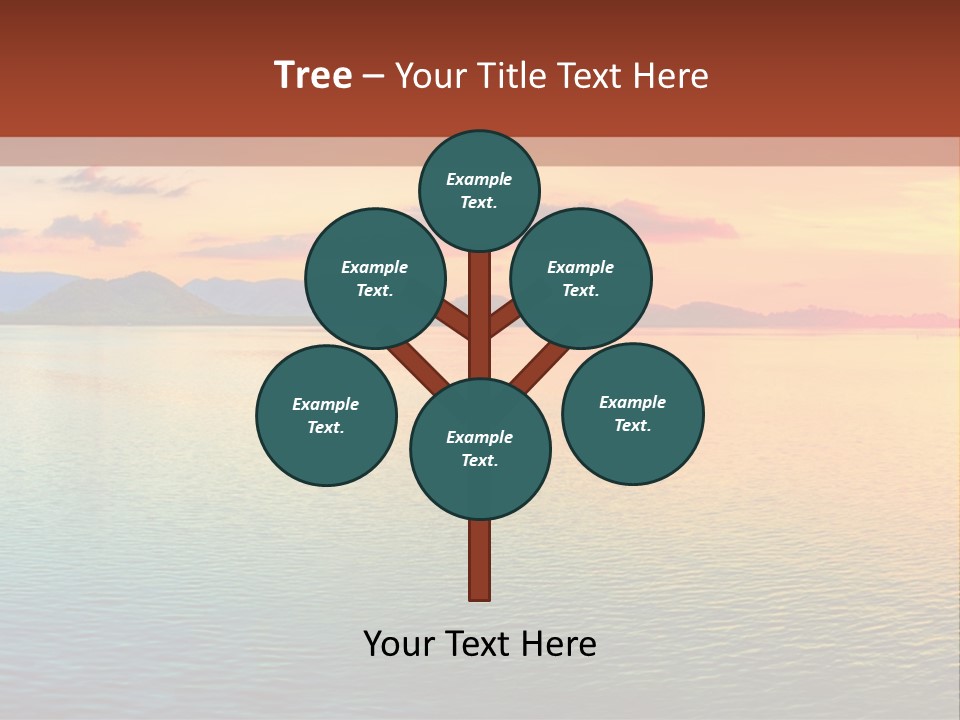 A Beautiful Sunset Over The Ocean Powerpoint Template PowerPoint Template