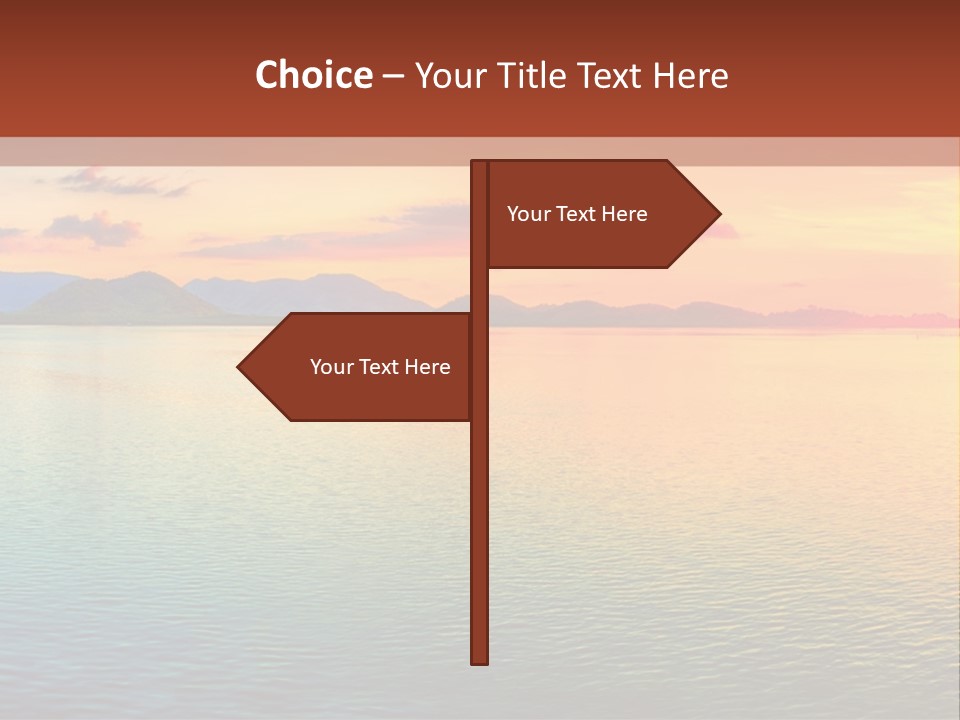A Beautiful Sunset Over The Ocean Powerpoint Template PowerPoint Template