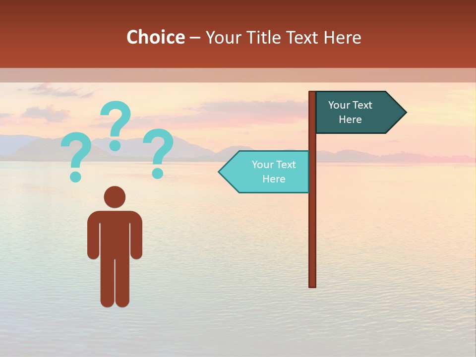 A Beautiful Sunset Over The Ocean Powerpoint Template PowerPoint Template