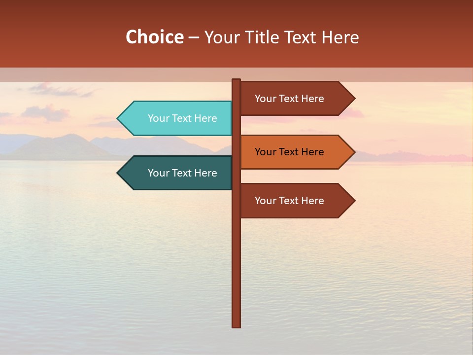 A Beautiful Sunset Over The Ocean Powerpoint Template PowerPoint Template
