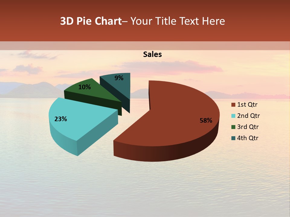 A Beautiful Sunset Over The Ocean Powerpoint Template PowerPoint Template