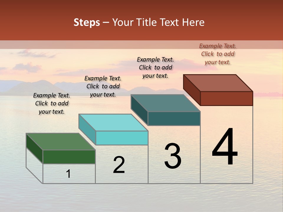 A Beautiful Sunset Over The Ocean Powerpoint Template PowerPoint Template