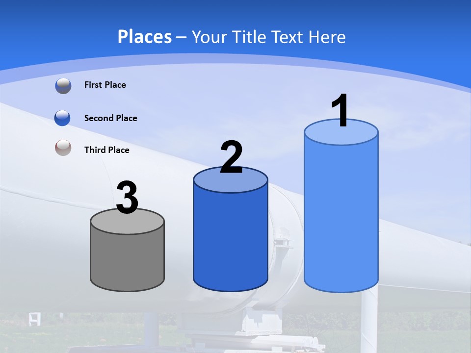 A Large White Pipe Sitting In The Middle Of A Field PowerPoint Template
