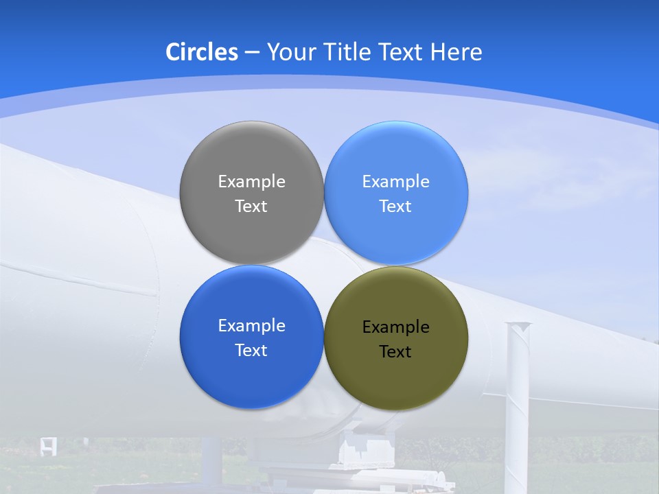 A Large White Pipe Sitting In The Middle Of A Field PowerPoint Template