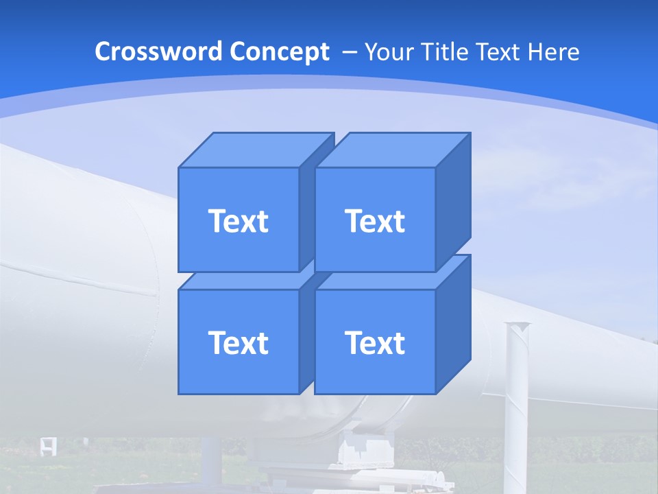 A Large White Pipe Sitting In The Middle Of A Field PowerPoint Template