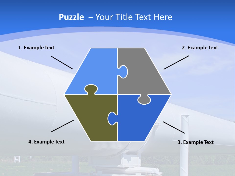 A Large White Pipe Sitting In The Middle Of A Field PowerPoint Template