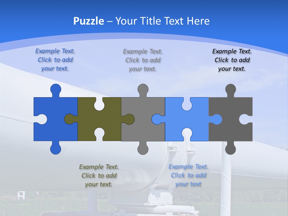 A Large White Pipe Sitting In The Middle Of A Field PowerPoint Template