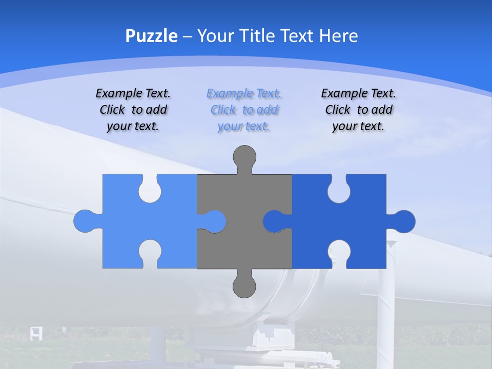 A Large White Pipe Sitting In The Middle Of A Field PowerPoint Template