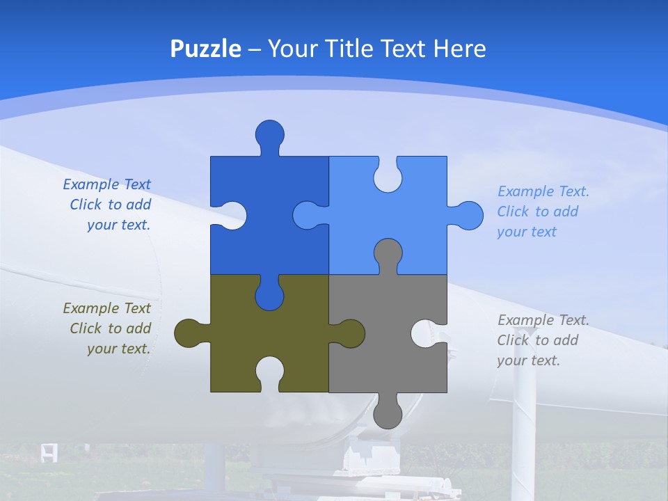 A Large White Pipe Sitting In The Middle Of A Field PowerPoint Template