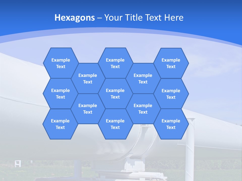 A Large White Pipe Sitting In The Middle Of A Field PowerPoint Template