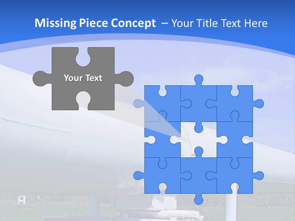 A Large White Pipe Sitting In The Middle Of A Field PowerPoint Template