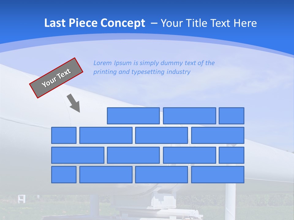 A Large White Pipe Sitting In The Middle Of A Field PowerPoint Template