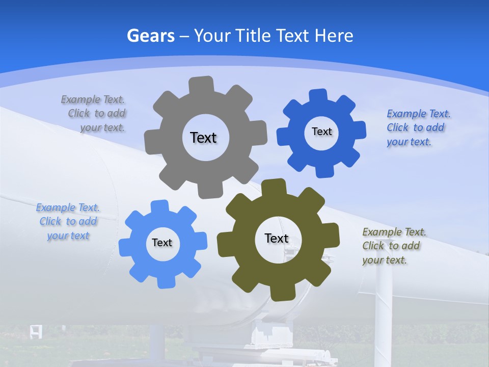 A Large White Pipe Sitting In The Middle Of A Field PowerPoint Template