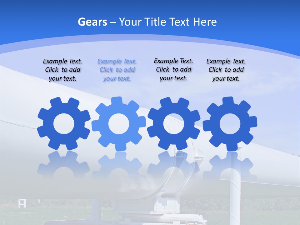A Large White Pipe Sitting In The Middle Of A Field PowerPoint Template