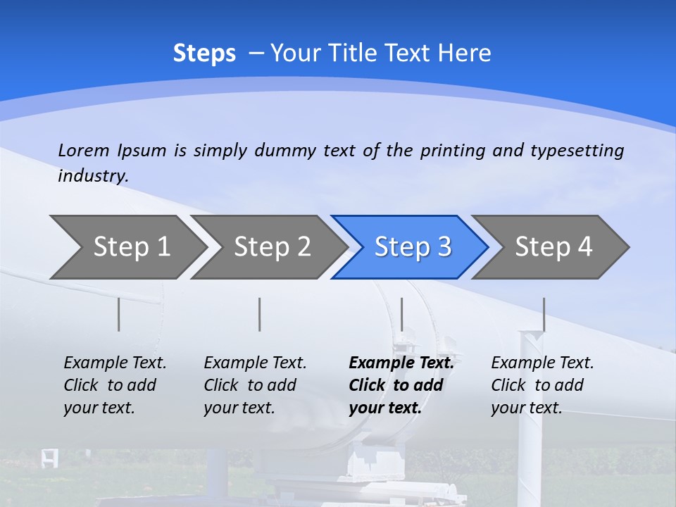 A Large White Pipe Sitting In The Middle Of A Field PowerPoint Template