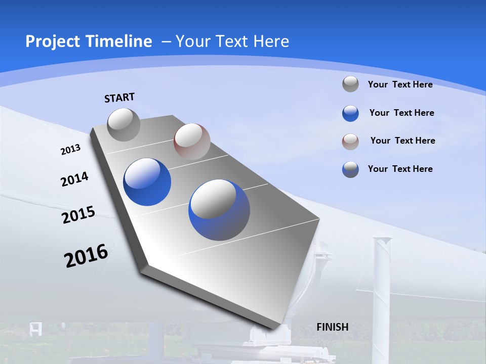 A Large White Pipe Sitting In The Middle Of A Field PowerPoint Template