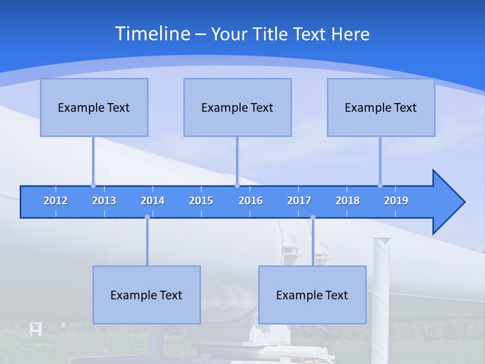 A Large White Pipe Sitting In The Middle Of A Field PowerPoint Template