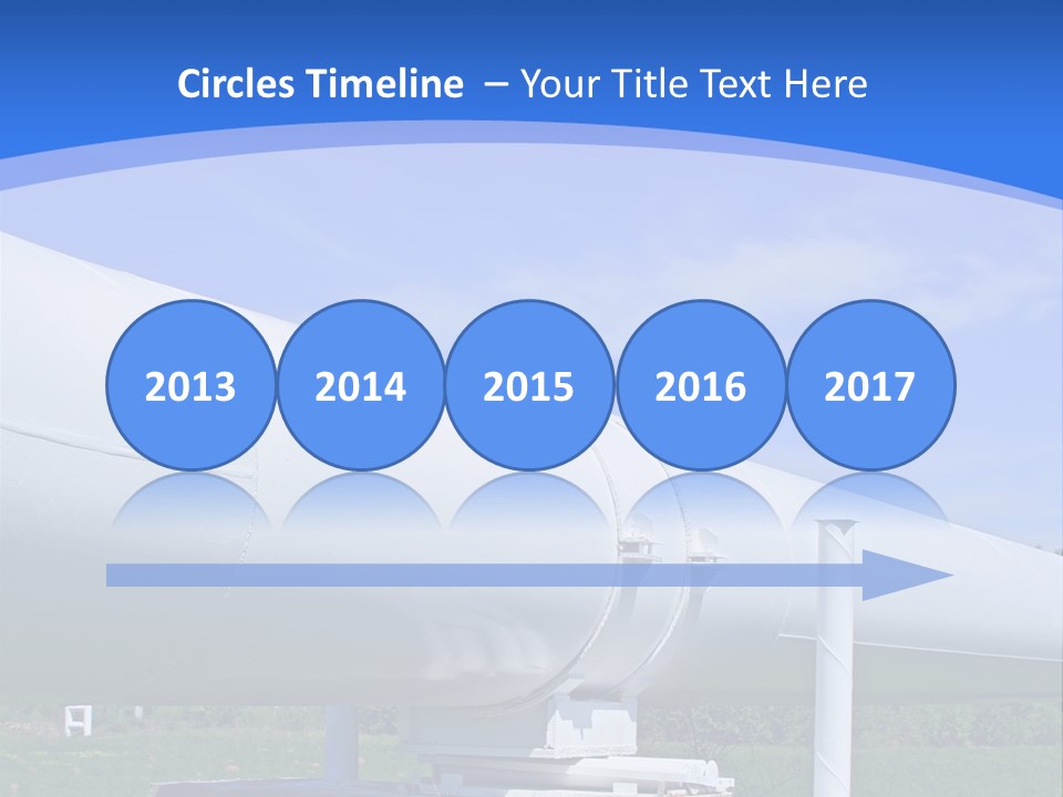 A Large White Pipe Sitting In The Middle Of A Field PowerPoint Template