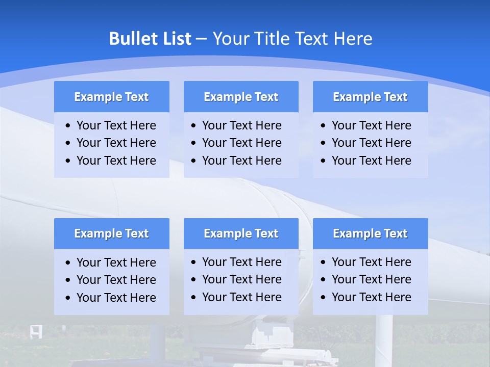 A Large White Pipe Sitting In The Middle Of A Field PowerPoint Template