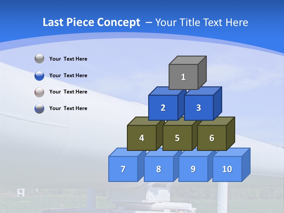 A Large White Pipe Sitting In The Middle Of A Field PowerPoint Template