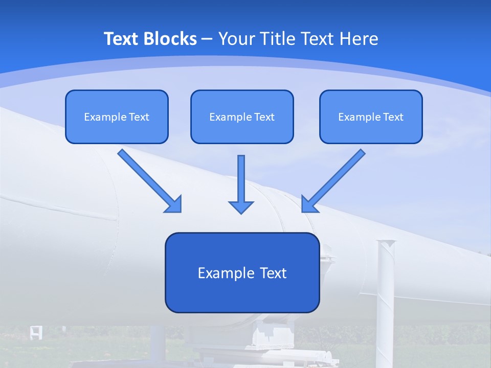 A Large White Pipe Sitting In The Middle Of A Field PowerPoint Template