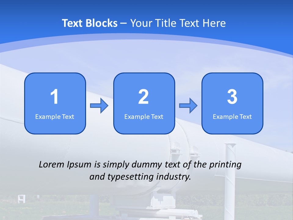 A Large White Pipe Sitting In The Middle Of A Field PowerPoint Template