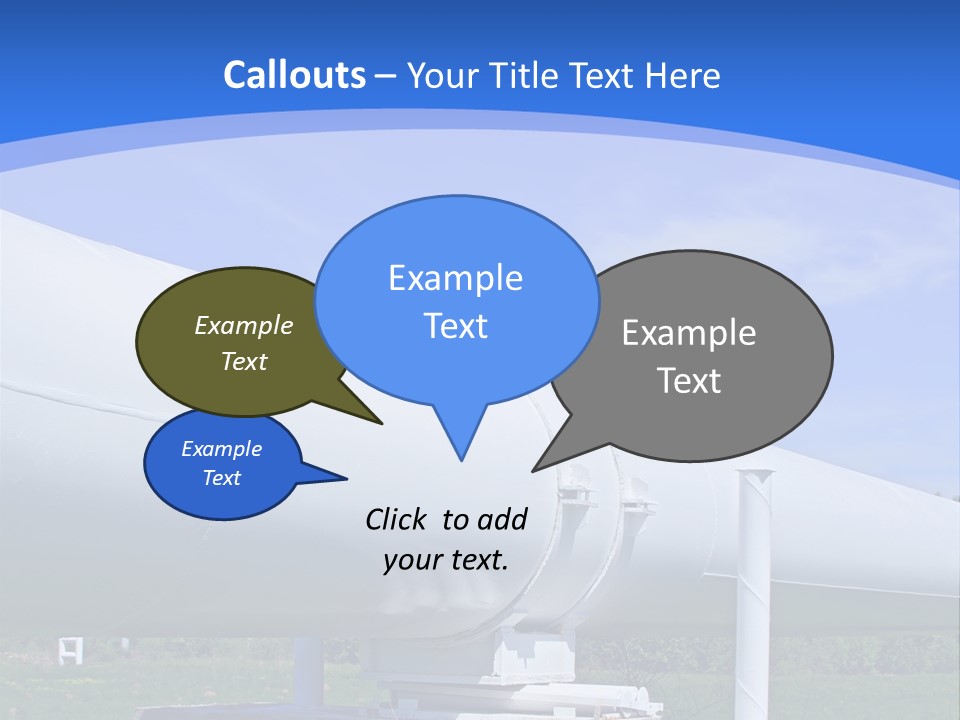 A Large White Pipe Sitting In The Middle Of A Field PowerPoint Template