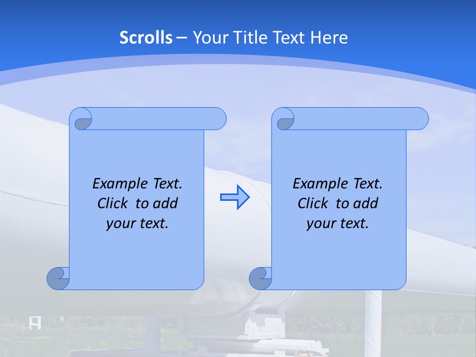 A Large White Pipe Sitting In The Middle Of A Field PowerPoint Template