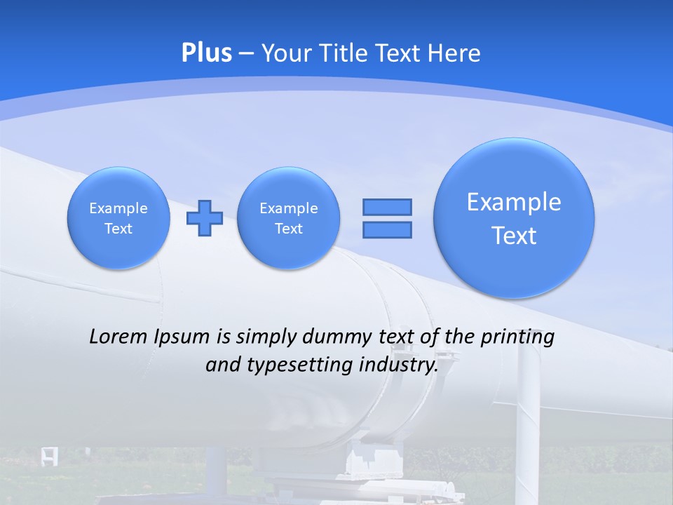A Large White Pipe Sitting In The Middle Of A Field PowerPoint Template