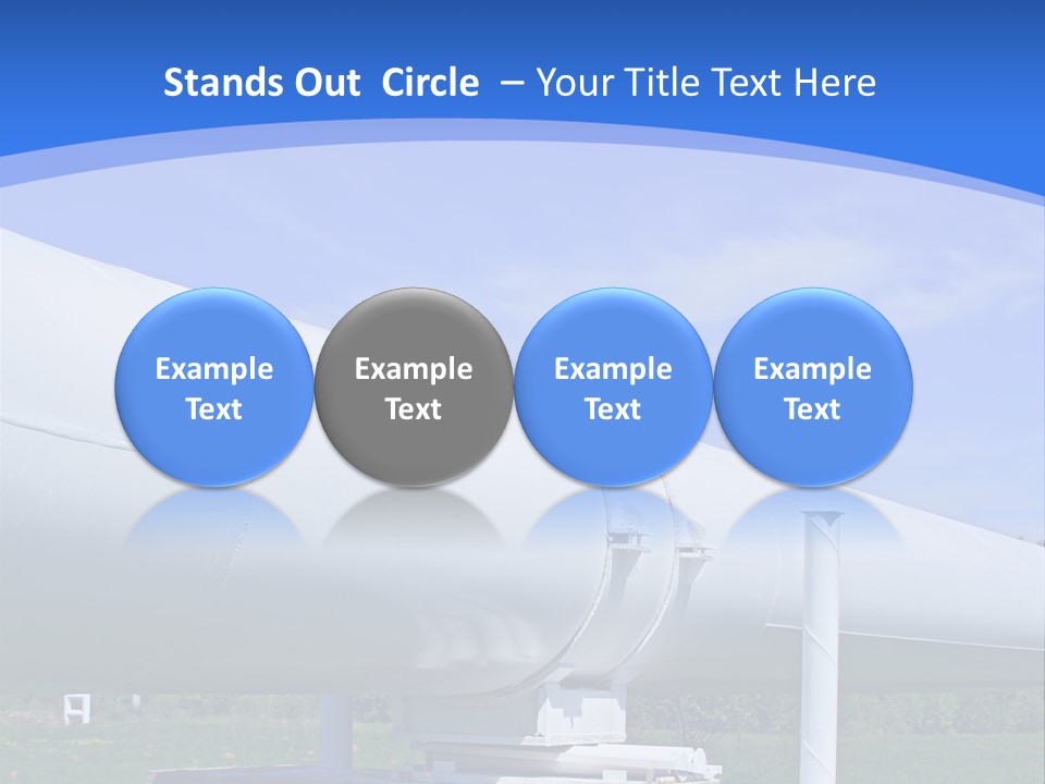 A Large White Pipe Sitting In The Middle Of A Field PowerPoint Template