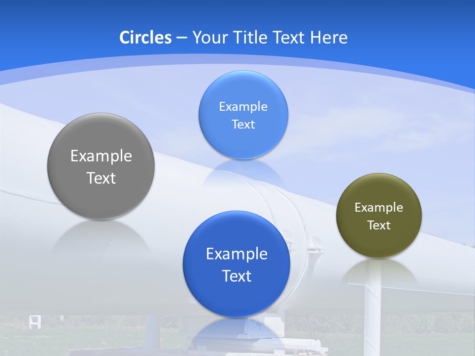 A Large White Pipe Sitting In The Middle Of A Field PowerPoint Template
