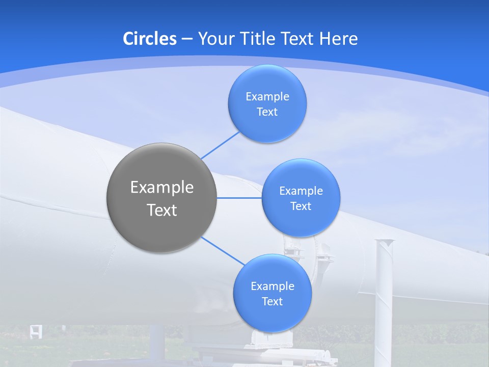A Large White Pipe Sitting In The Middle Of A Field PowerPoint Template