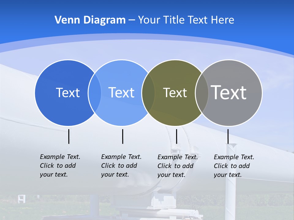 A Large White Pipe Sitting In The Middle Of A Field PowerPoint Template