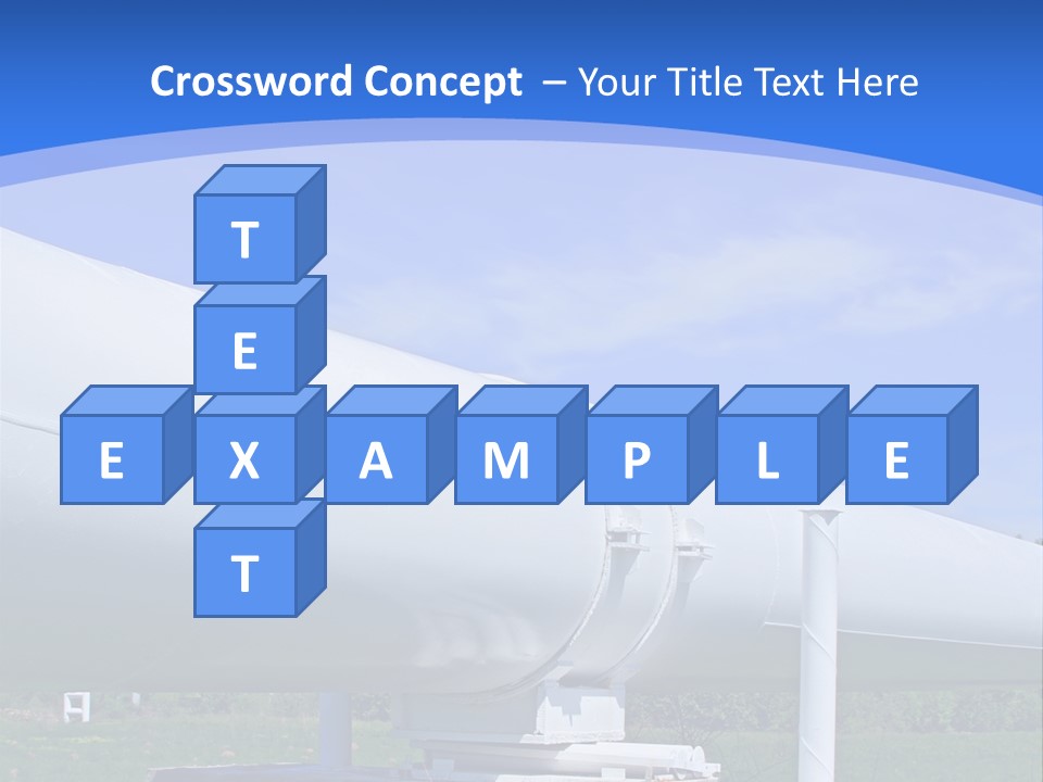 A Large White Pipe Sitting In The Middle Of A Field PowerPoint Template