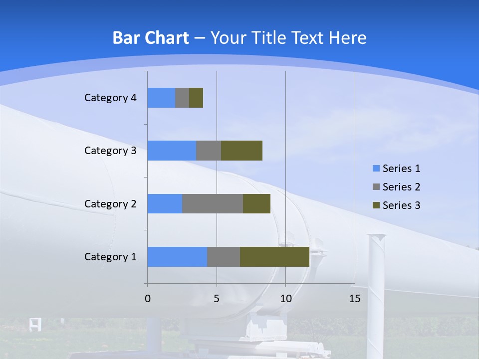A Large White Pipe Sitting In The Middle Of A Field PowerPoint Template