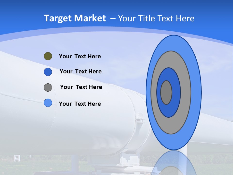 A Large White Pipe Sitting In The Middle Of A Field PowerPoint Template