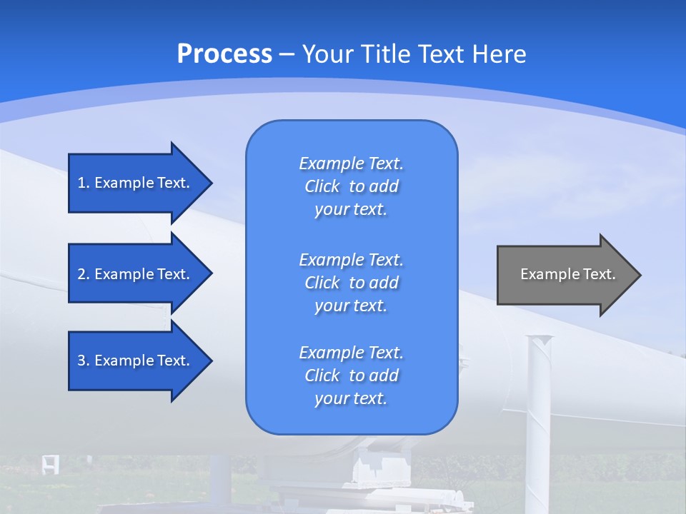 A Large White Pipe Sitting In The Middle Of A Field PowerPoint Template