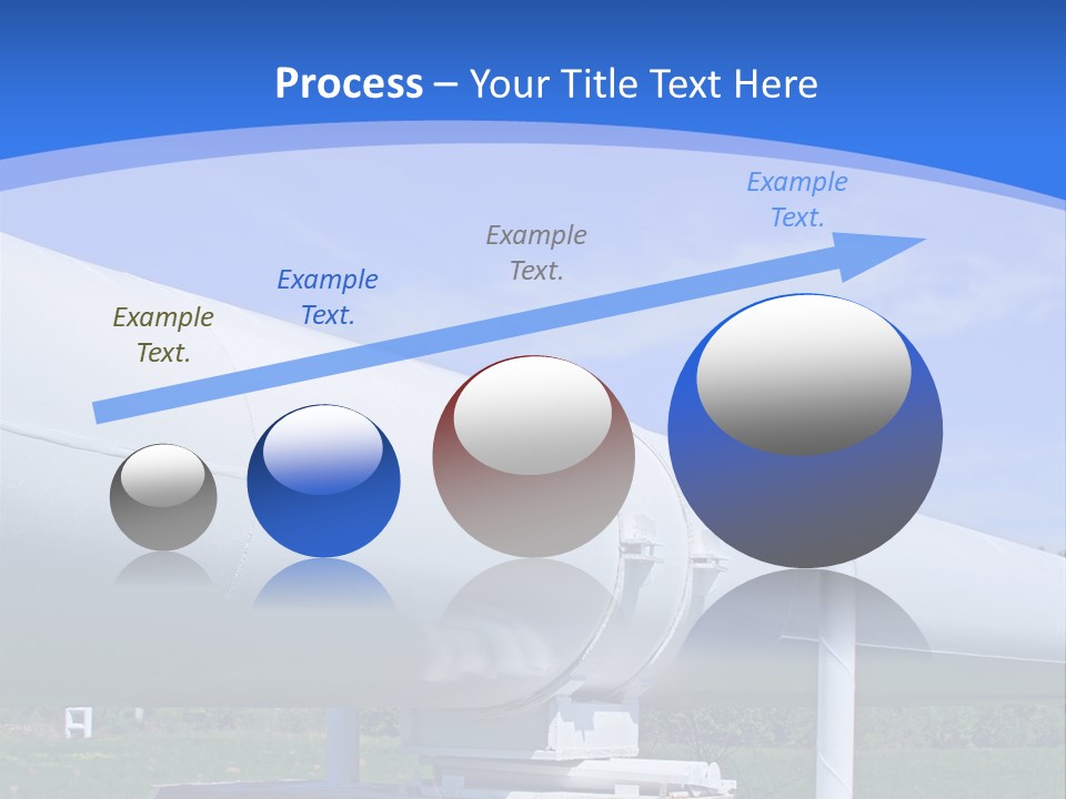 A Large White Pipe Sitting In The Middle Of A Field PowerPoint Template