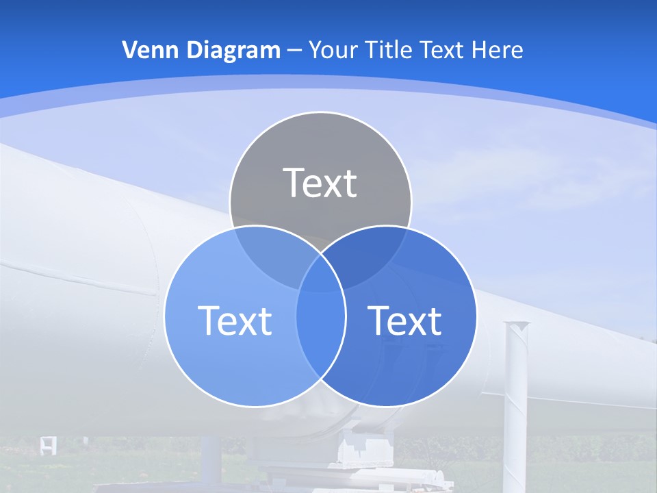 A Large White Pipe Sitting In The Middle Of A Field PowerPoint Template