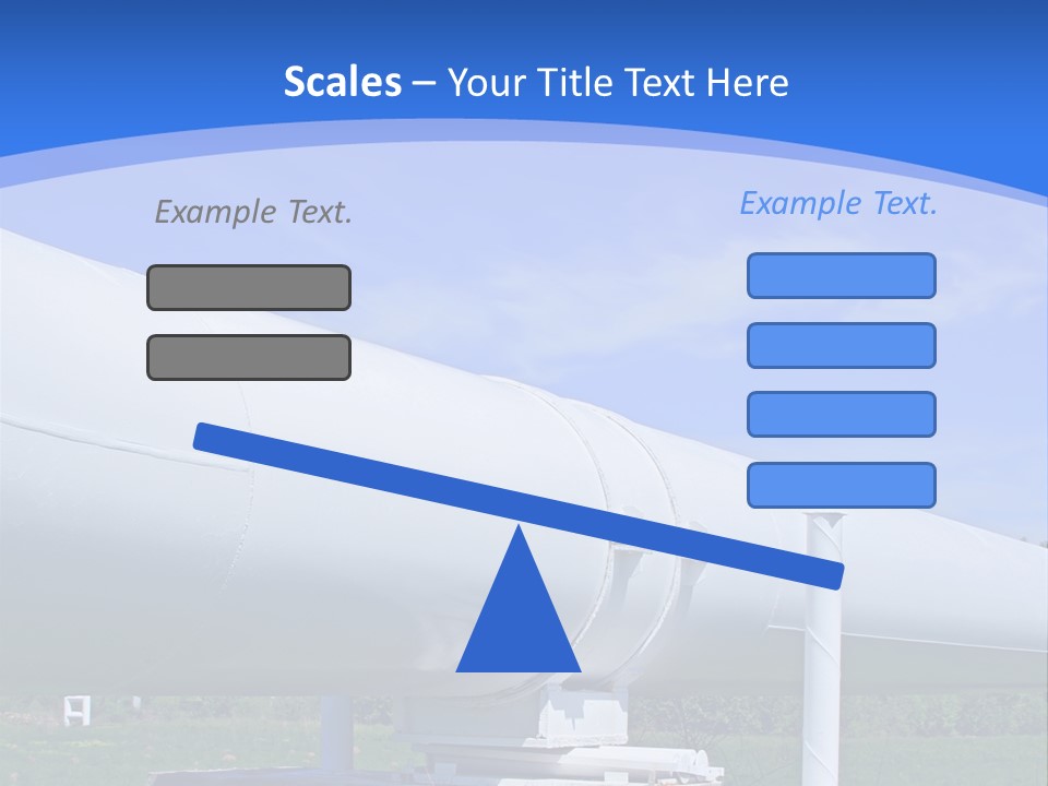 A Large White Pipe Sitting In The Middle Of A Field PowerPoint Template