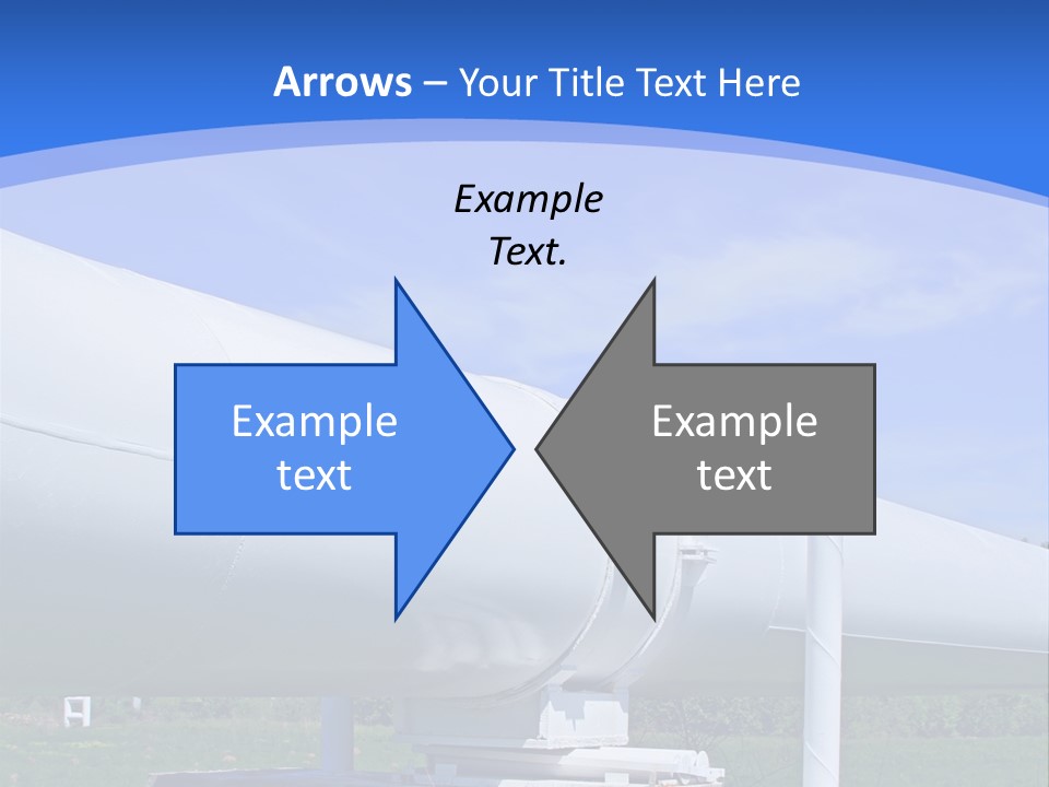 A Large White Pipe Sitting In The Middle Of A Field PowerPoint Template