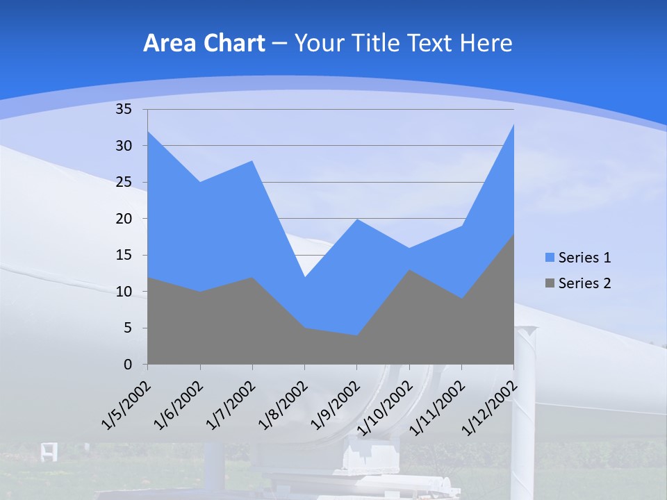 A Large White Pipe Sitting In The Middle Of A Field PowerPoint Template
